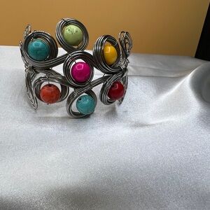 Colorful Wire Bangle Bracelet